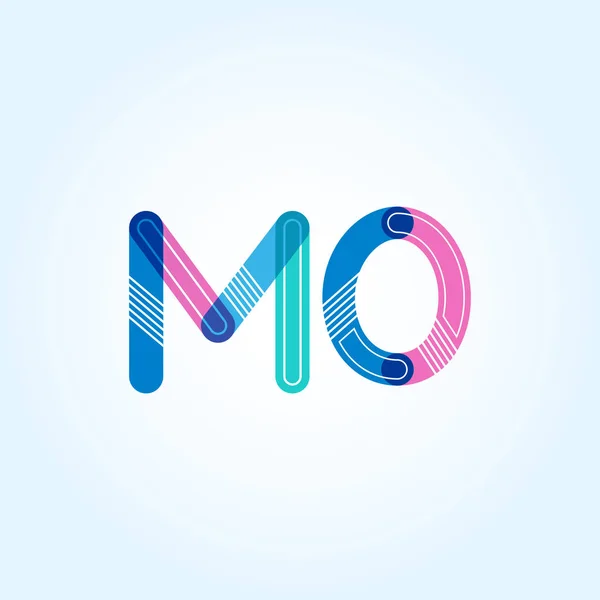 Letter en cijfer M0-logo — Stockvector