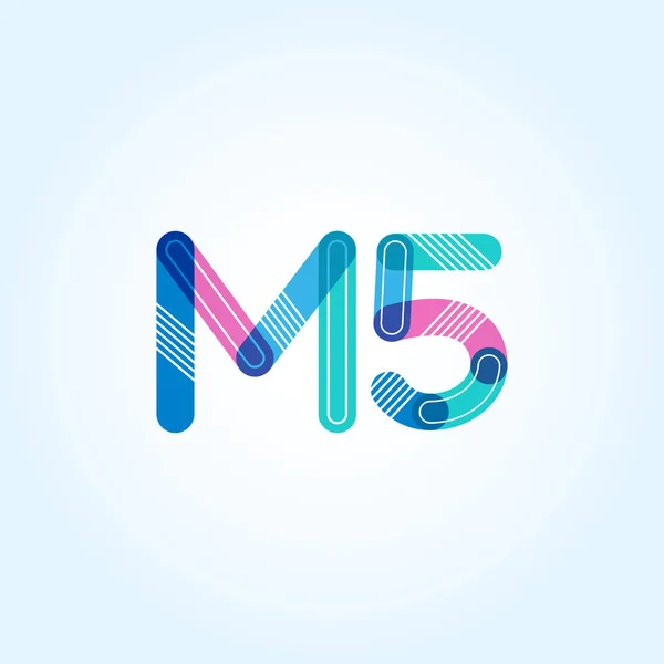 Letra y dígito logo M5 — Vector de stock