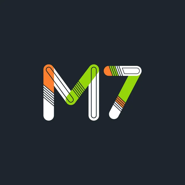 Letra y dígito logo M7 — Vector de stock