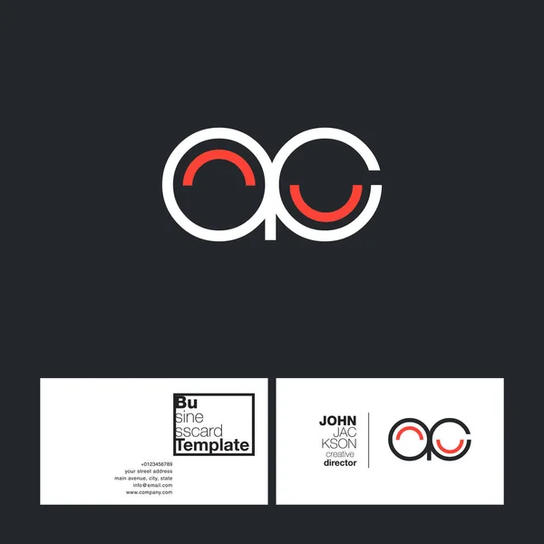 Lettre ronde logo ac — Image vectorielle