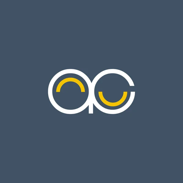 Runda brev logotyp ac — Stock vektor