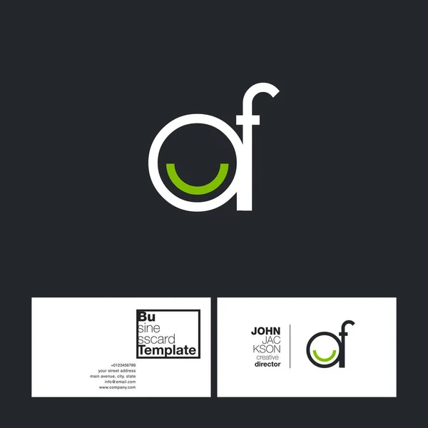 Lettre ronde logo af — Image vectorielle