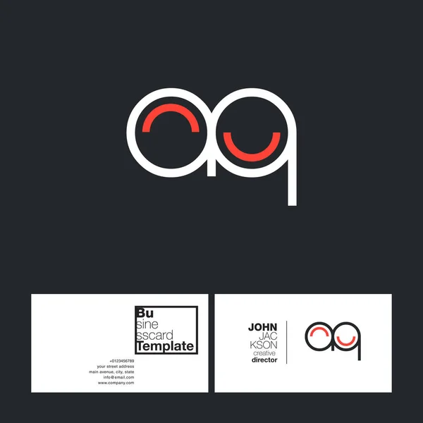 Логотип круглой буквы aq — стоковый вектор