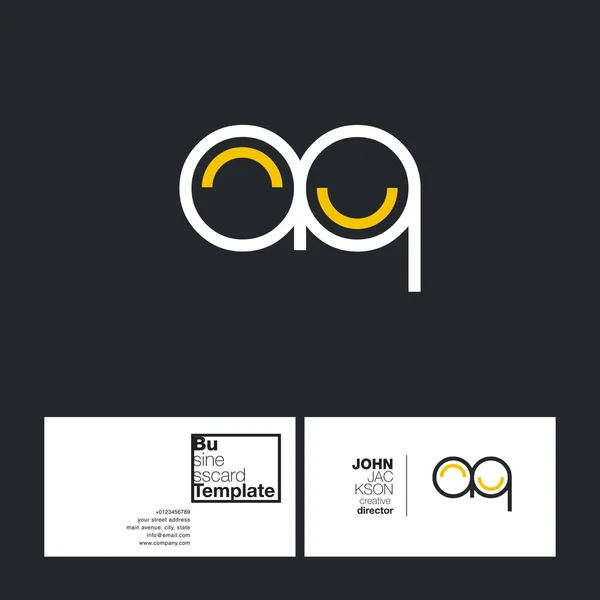 Логотип круглой буквы aq — стоковый вектор