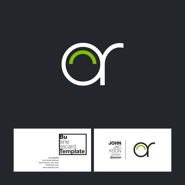 Ronde brief logo ar — Stockvector