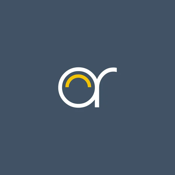 Round letter logo ar — Stock Vector