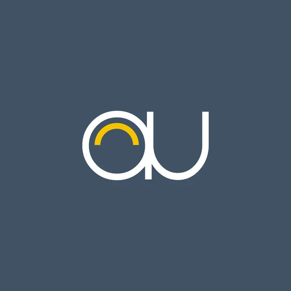 Στρογγυλό λογότυπο γράμμα au — Διανυσματικό Αρχείο