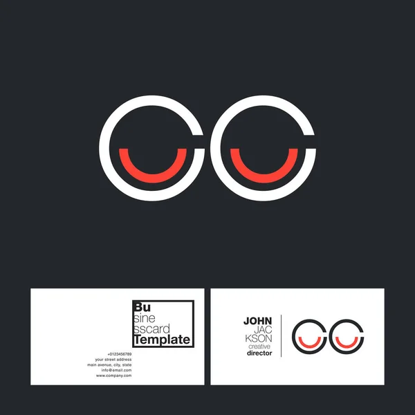 Круглые буквы логотипа Cc — стоковый вектор