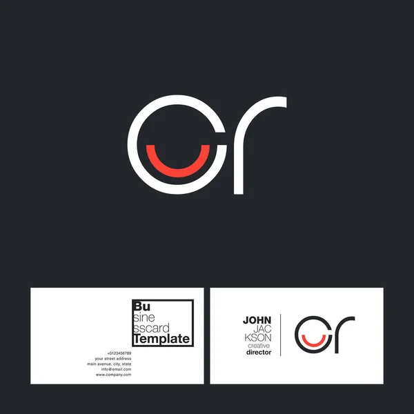 Lettre ronde logo Cr — Image vectorielle
