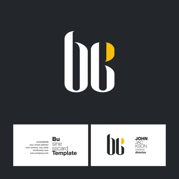 БК листи логотип візитної картки — стоковий вектор