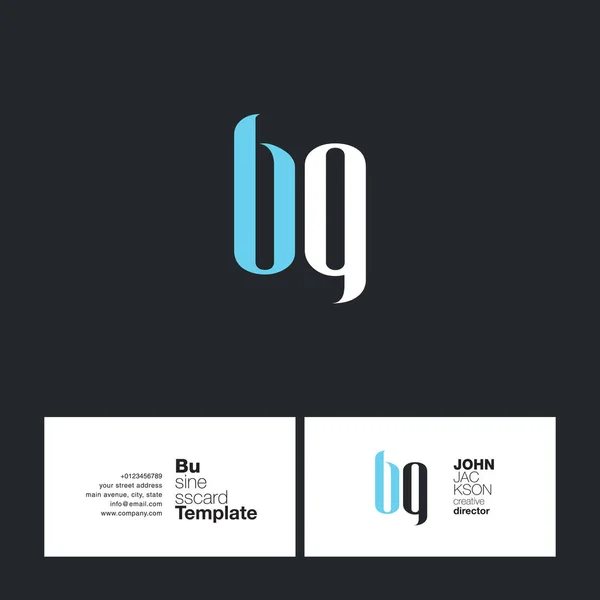 BQ dopisy Logo vizitka — Stockový vektor