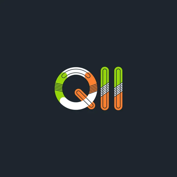 Letra y dígito logo Q11 — Vector de stock