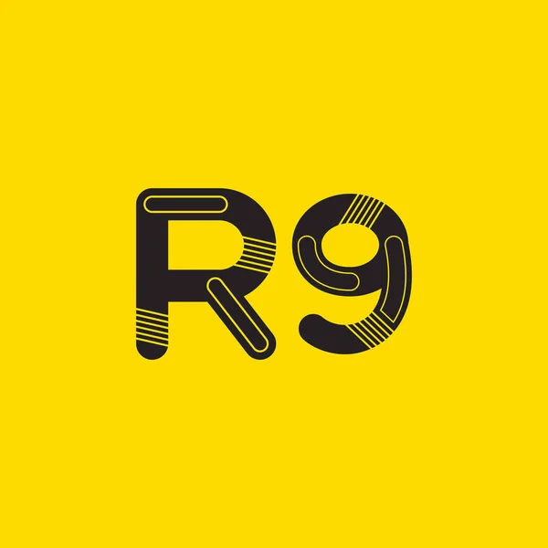 Логотип літери та цифри R9 — стоковий вектор