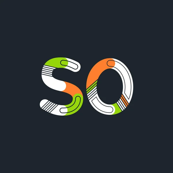 Letra y el logotipo del dígito S0 — Vector de stock