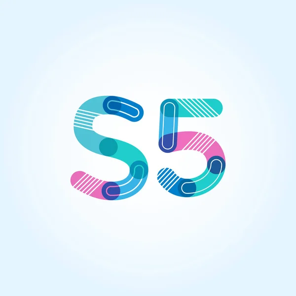 文字と数字の S5 ロゴ — ストックベクタ