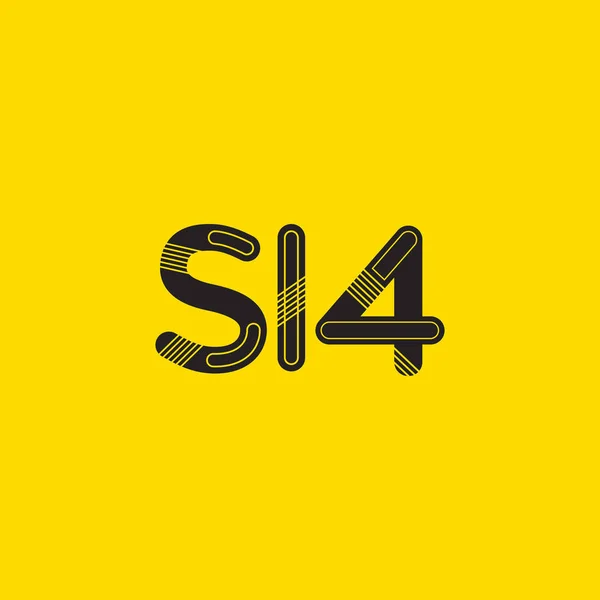 Harf ve rakam S14 logosu — Stok Vektör