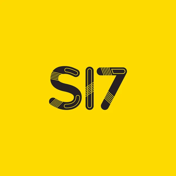문자와 숫자 S17 로고 — 스톡 벡터