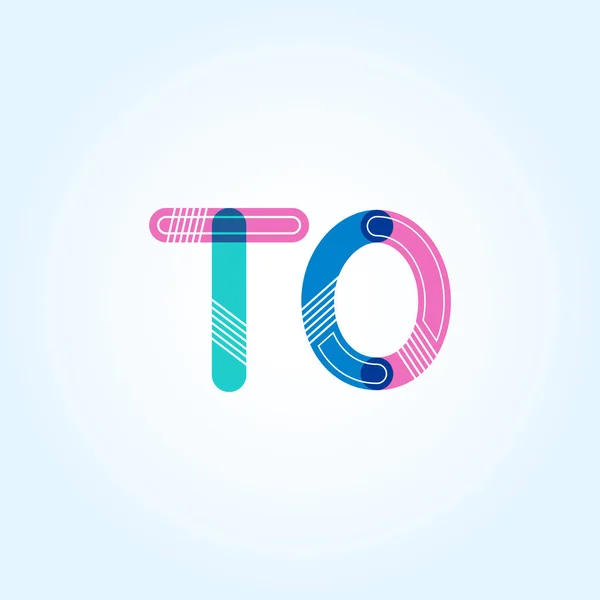 Písmeno a číslice T0 logo — Stockový vektor