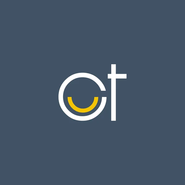 Kulaté logo dopis Ct — Stockový vektor