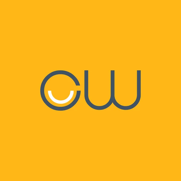Letra redonda logo CW — Vector de stock