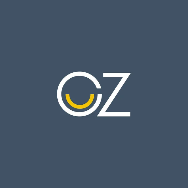 Logotipo da letra redonda CZ — Vetor de Stock