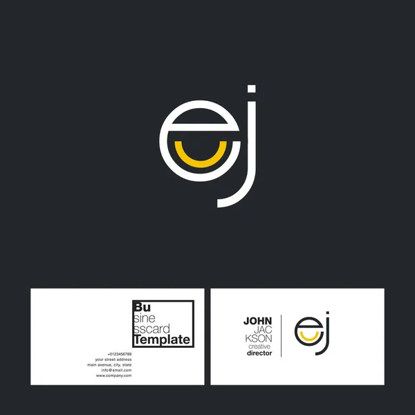 Lettre ronde logo EJ — Image vectorielle