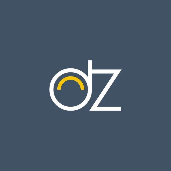 Lettre ronde logo DZ — Image vectorielle