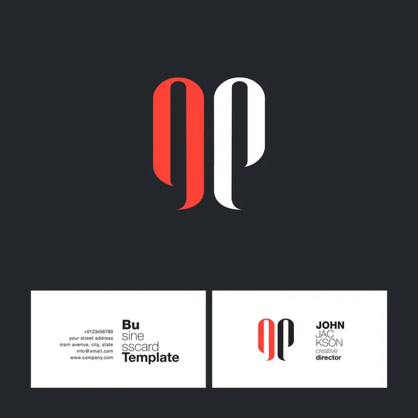 GP γράμματα λογότυπο επαγγελματικής κάρτας — Διανυσματικό Αρχείο