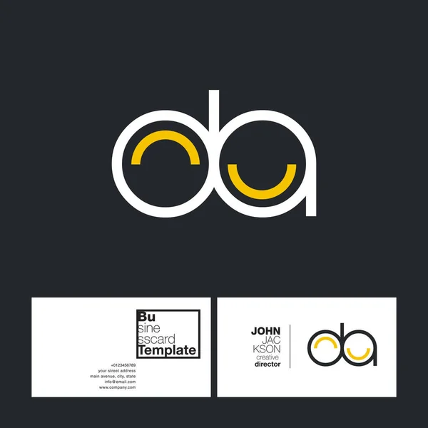 Круглые письма логотип DA — стоковый вектор
