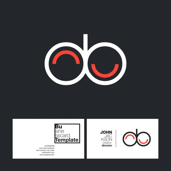 Lettre ronde logo DB — Image vectorielle