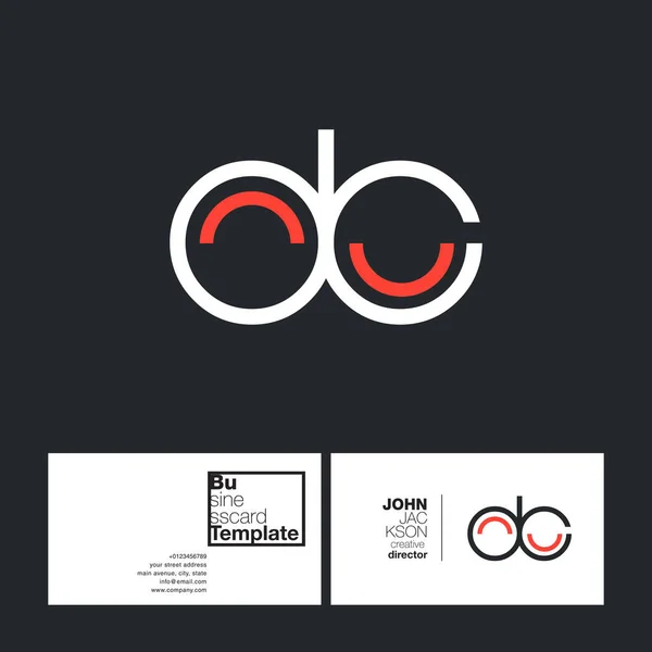 Ronde brief logo Dc — Stockvector