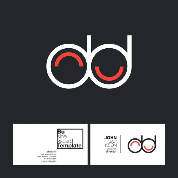 Runde Buchstaben Logo dd — Stockvektor