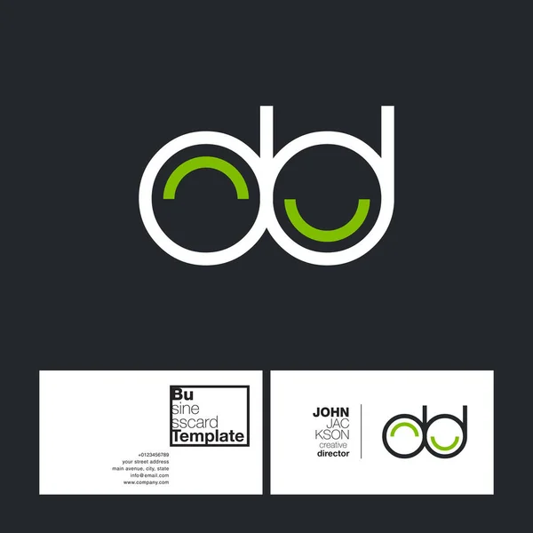 Ronde brief logo Dd — Stockvector