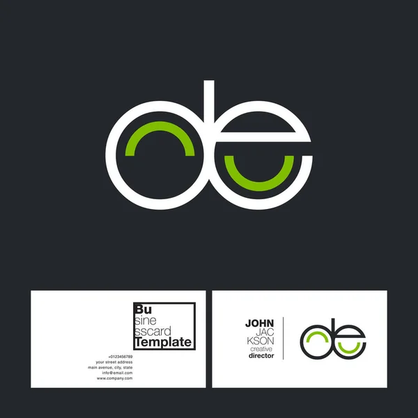 Cały list logo De — Wektor stockowy