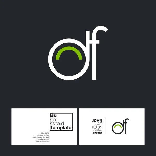 Kulaté logo dopis Df — Stockový vektor