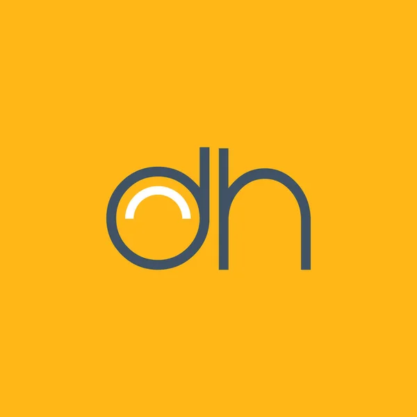 Lettre ronde logo DH — Image vectorielle