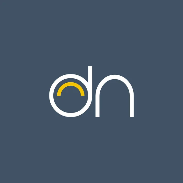 Ronde brief logo Dn — Stockvector