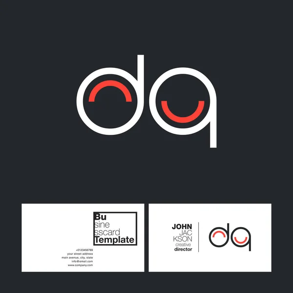 Round letter logo DQ — Stockvector