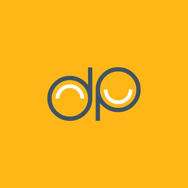 Lettre ronde logo DP — Image vectorielle
