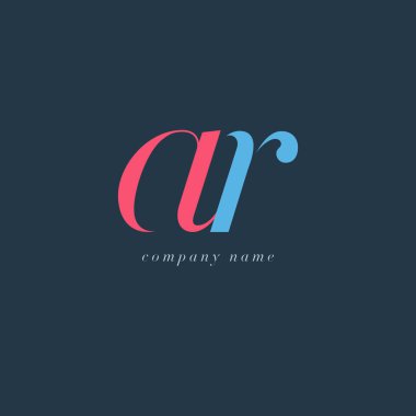 AR harf Logo şablonu