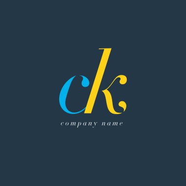 CK harf Logo şablonu