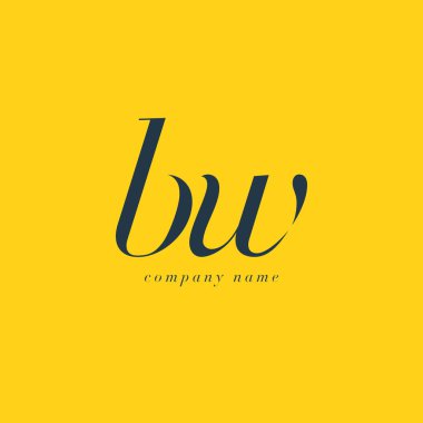 BW harf Logo şablonu