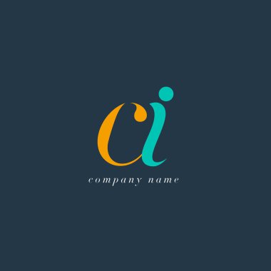 CI harf Logo şablonu