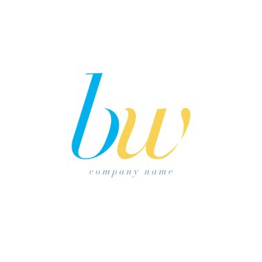 BW harf Logo şablonu