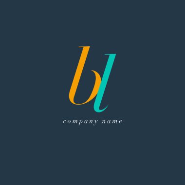 BL harf Logo şablonu