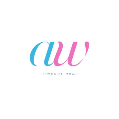 AW harf Logo şablonu