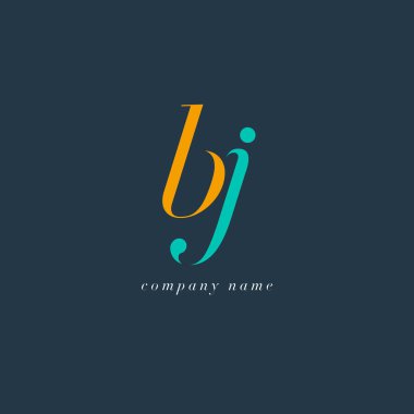 BJ harf Logo şablonu