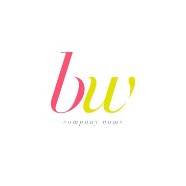 BW harf Logo şablonu