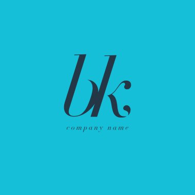 BK harf Logo şablonu