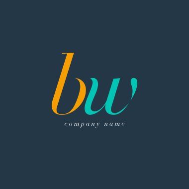 BW harf Logo şablonu